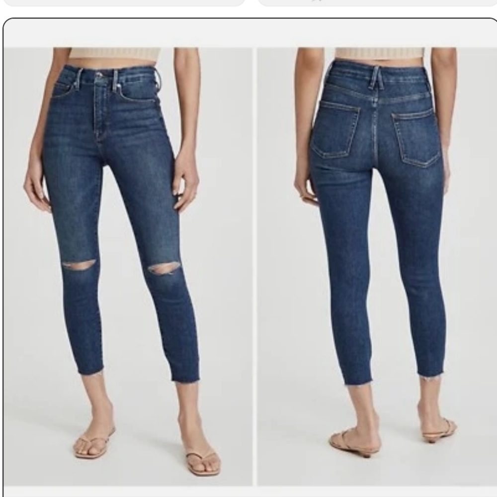 Good American Good Waist Crop Jeans